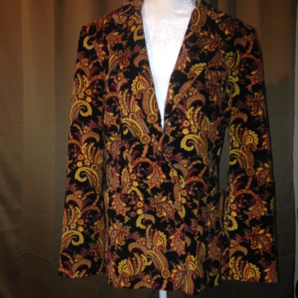 Harve Benard paisley fall style blazer jacket 12